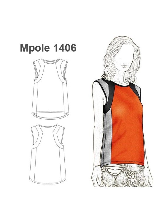 POLERA MUJER CORTES SIN MANGAS