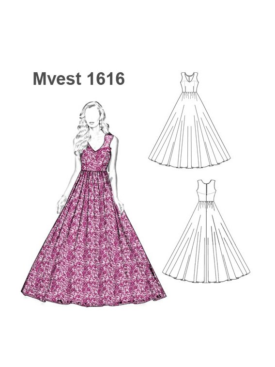 VESTIDO LARGO FIESTA FALDA PLATO MUJER