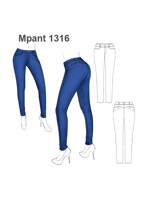 PANTALON JEANS MUJER 1316