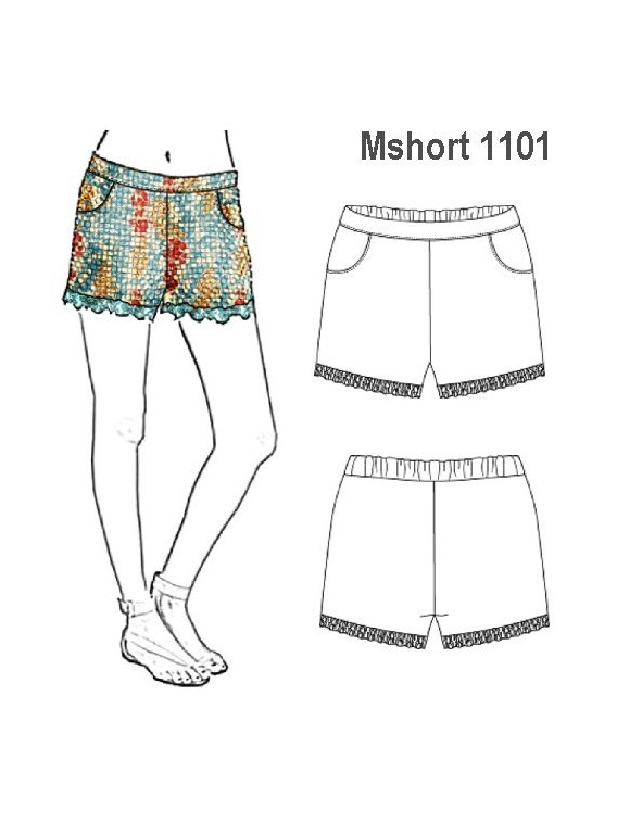 SHORT ENCAJE MUJER, 