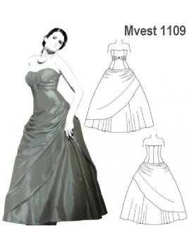 VESTIDO NOVIA PLIEGUES.