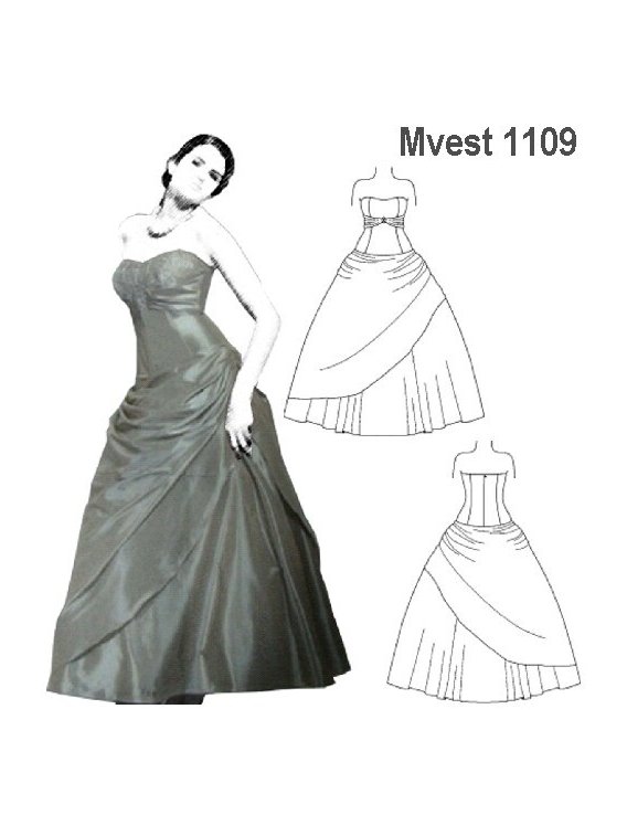 VESTIDO NOVIA PLIEGUES.