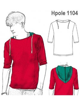 POLERA CON GORRO HOMBRE 1104