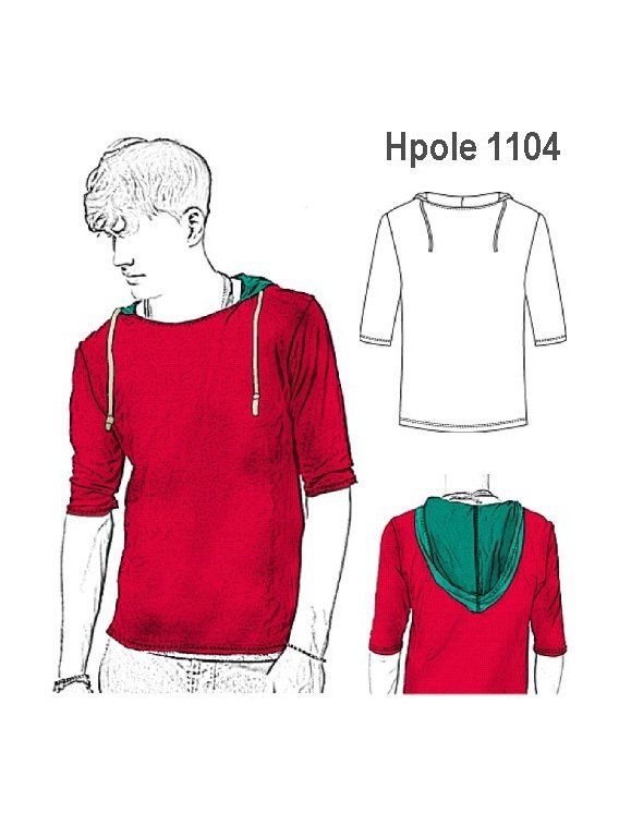 POLERA CON GORRO HOMBRE 1104