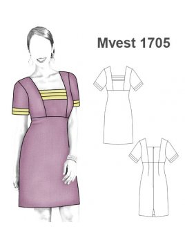 VESTIDO ESCOTE CUADRADO MUJER