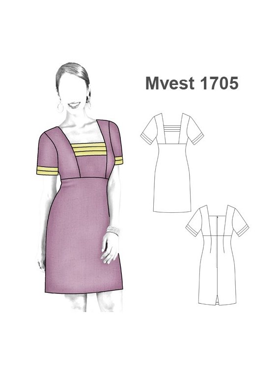VESTIDO ESCOTE CUADRADO MUJER