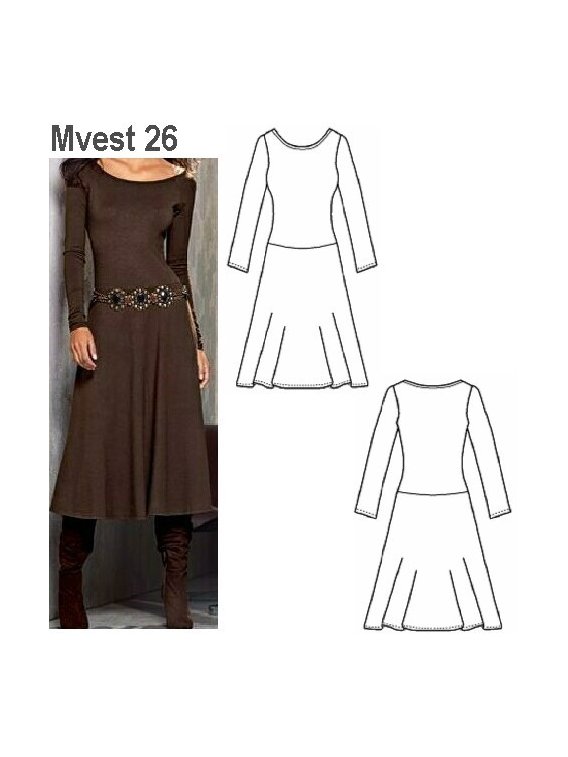 VESTIDO ESCOTE BOTE MUJER