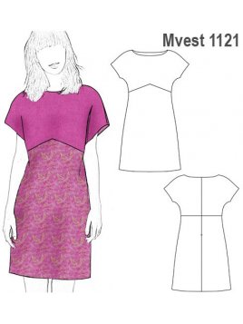 VESTIDO CORTE TRIANGULAR, MANGA KIMONO,