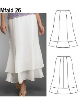 FALDA 2 CORTES Y VUELO MUJER