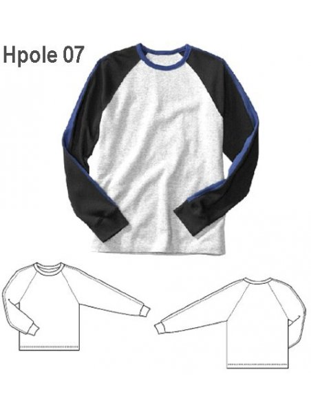 POLERA RAGLAND HOMBRE, 