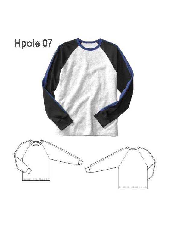 POLERA RAGLAND HOMBRE, 