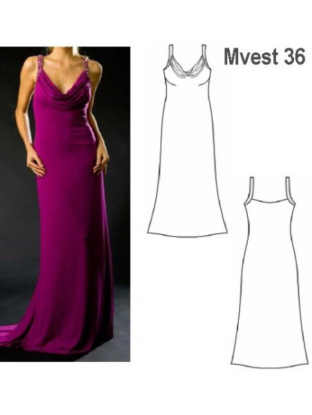 VESTIDO CUELLO DRAPEADO MUJER AL SESGO,