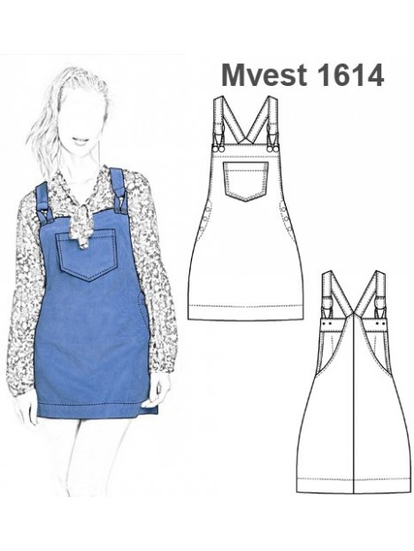 VESTIDO JARDINERA MUJER