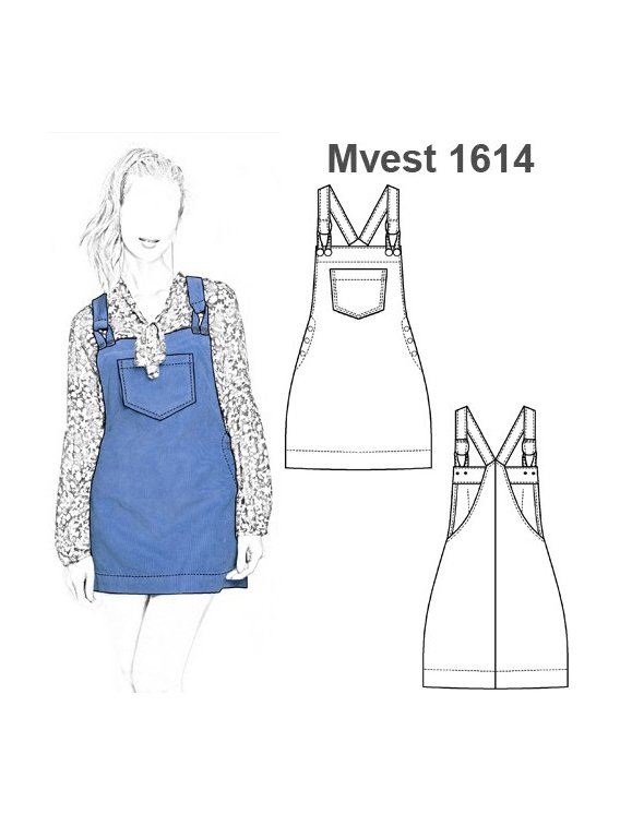 VESTIDO JARDINERA MUJER