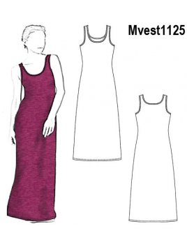 VESTIDO MUSCULOSA MUJER, CUELLO REDONDO.