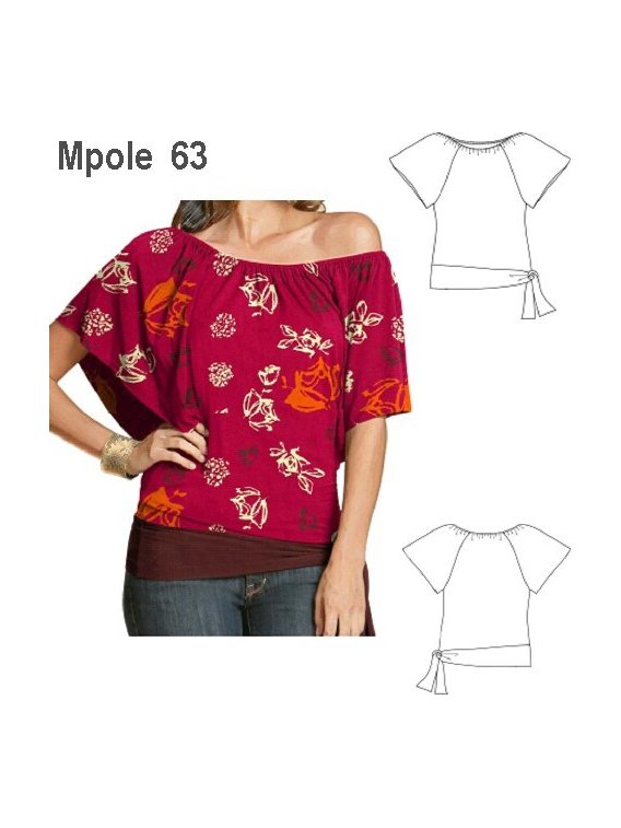 POLERA ELASTICO HOMBROS MUJER,