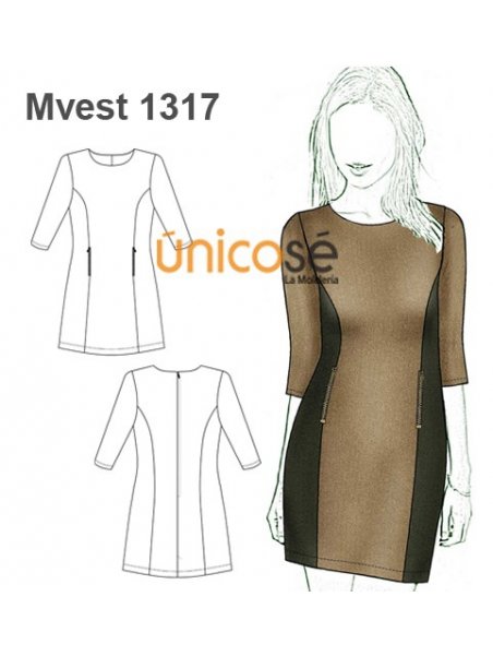 VESTIDO MANGA 3/4