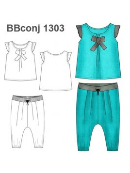 CONJUNTO BOMBACHO BEBE 1303