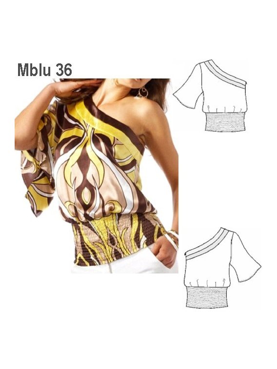 BLUSA 1 HOMBRO MUJER,