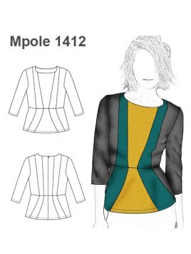 POLERA PEPLUM MUJER 1412