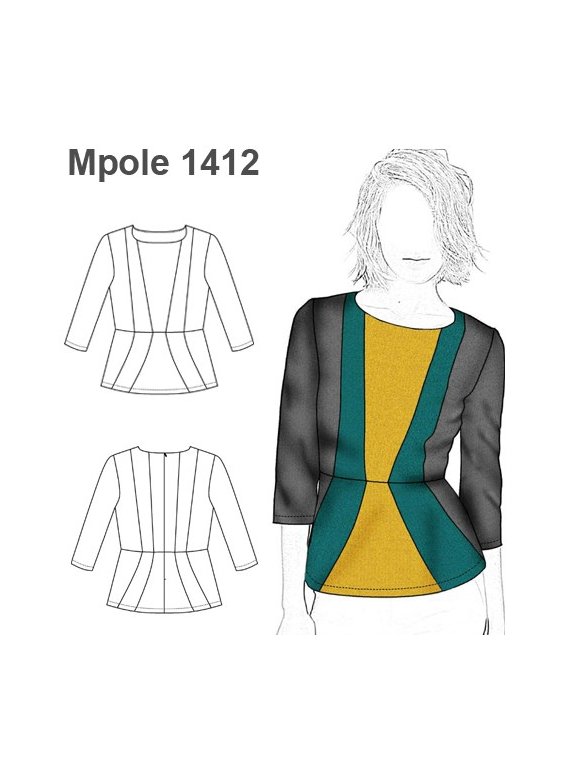 POLERA PEPLUM MUJER 1412