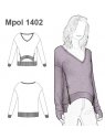 POLERON REMERA CUELLO V MUJER