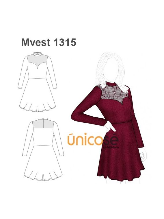 VESTIDO EVASE 1315