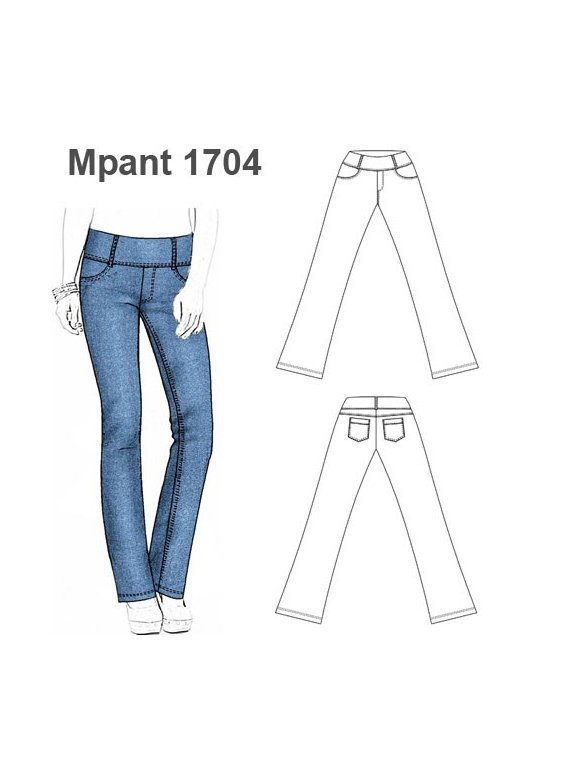 PANTALON RECTO AJUSTADO MUJER
