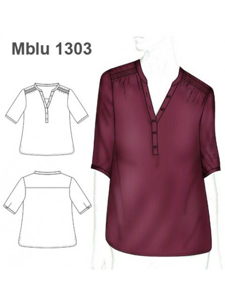 BLUSA CUELLO MAO 