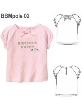 POLERA MANGA RAGLAND BEBE, MANGA CORTA C