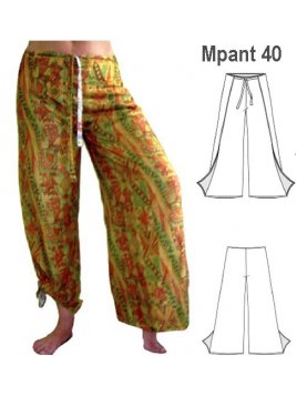 PANTALON PAREO MUJER, PIERNA SIN CORTE (