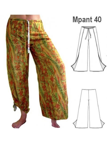 PANTALON PAREO MUJER, PIERNA SIN CORTE (