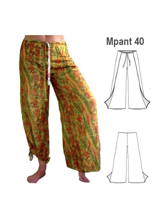 PANTALON PAREO MUJER, PIERNA SIN CORTE (