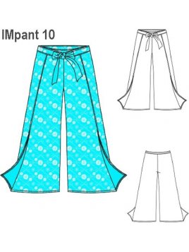 PANTALON  PAREO CON CORTE NIÑA, PIERNA C