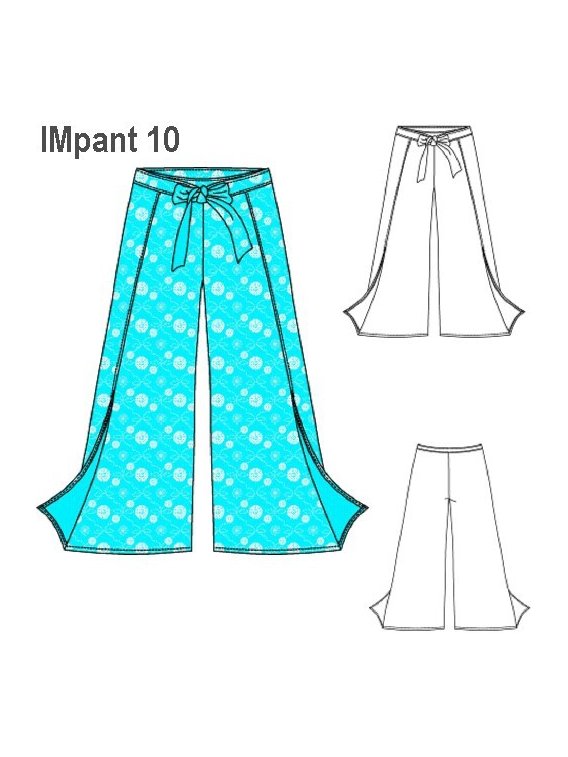 PANTALON  PAREO CON CORTE NIÑA, PIERNA C