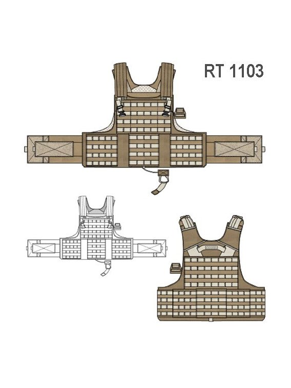 CHALECO PLACAS DE GOMA RT 1103