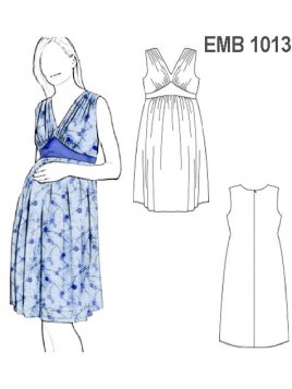 VESTIDO SIN MANGAS MATERNAL, FORRO INTER