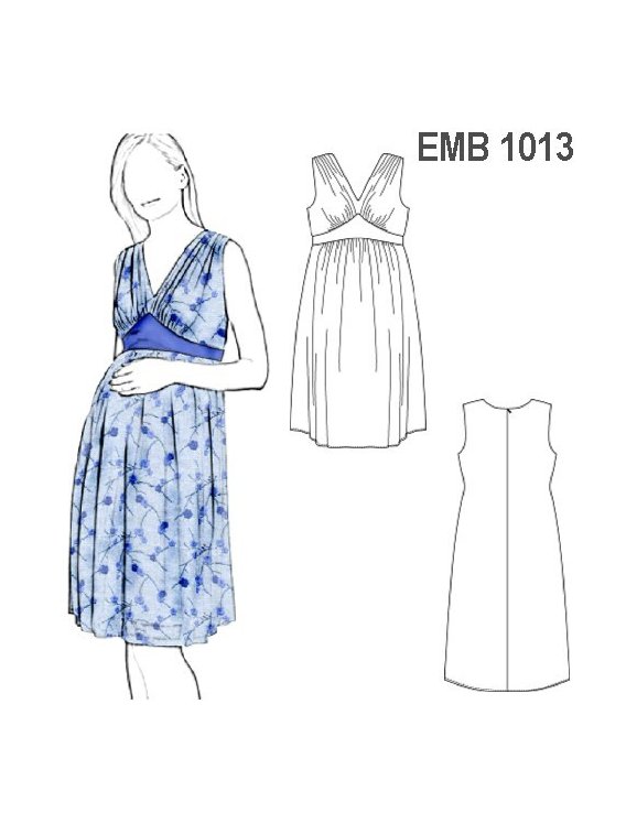 VESTIDO SIN MANGAS MATERNAL, FORRO INTER