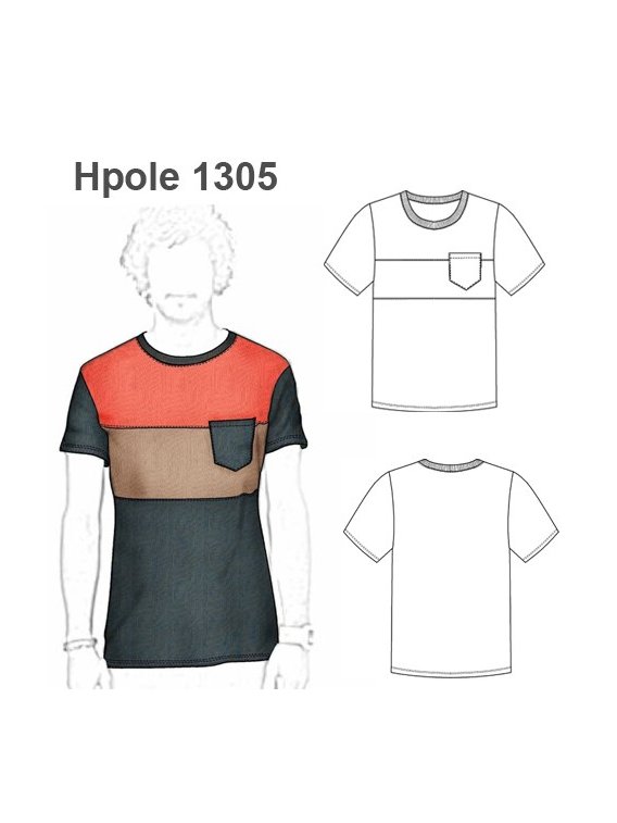 POLERA RECTA CORTES