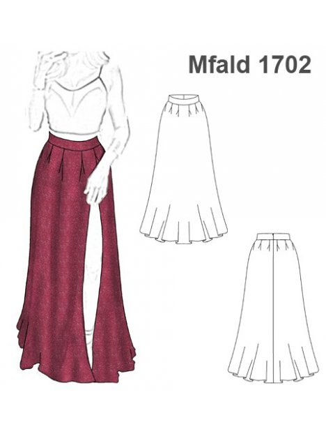 FALDA POLLERA LARGA FIESTA MUJER