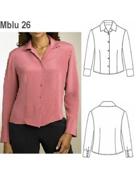 BLUSA PUÑO ANCHO, PINZAS DELANTER