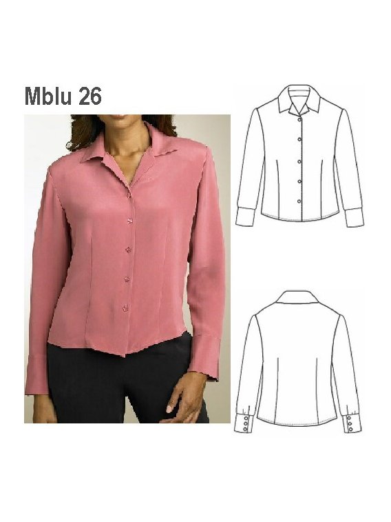 BLUSA PUÑO ANCHO, PINZAS DELANTER