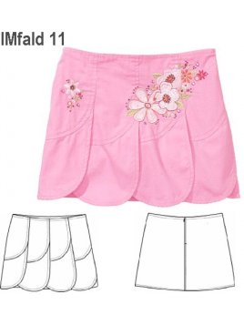 FALDA PETALOS NIÑA 0911