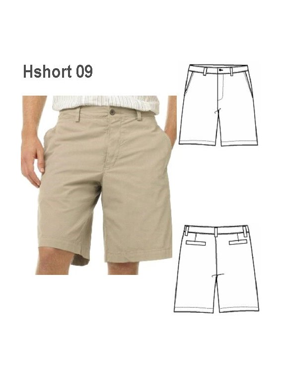 BERMUDA CLASICO HOMBRE, BOLSILLOS DIAGON