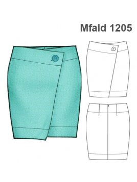 MINI FALDA, CRUCE FALSO