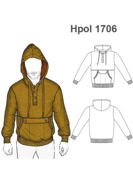 POLERON CANGURO SUDADERA URBANA HOMBRE