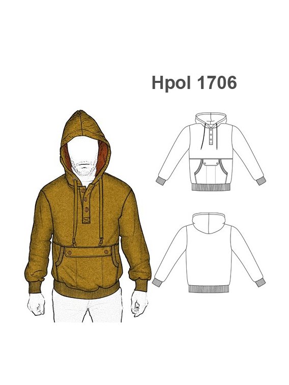 POLERON CANGURO SUDADERA URBANA HOMBRE