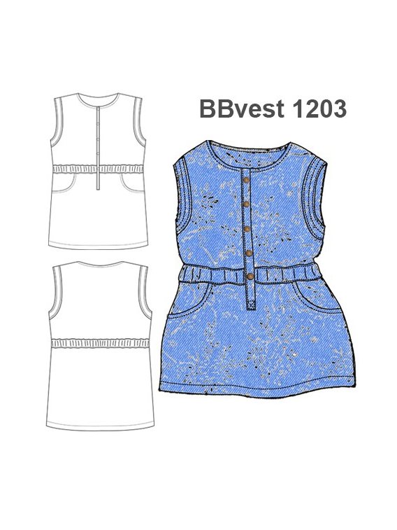 VESTIDO BEBE DENIM