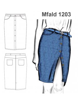 FALDA DENIM ABOTONADA