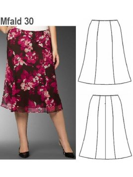 FALDA 2 CORTES SEÑOORA, FORRO INTERIOR.